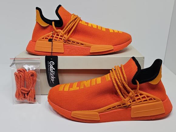 Adidas HU NMD “Bright Orange” Sz 12.5 Pre-owned EXCELLENT CONDITION main image 4